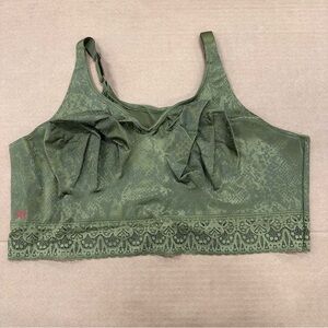 New Ruby Ribbon Lace Lux Demiette Bra Foliage Snake